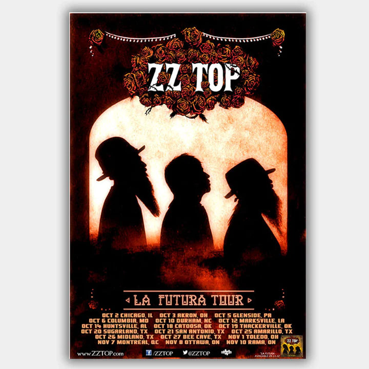 ZZ Top (2012) - Concert Poster - 13 x 19 inches