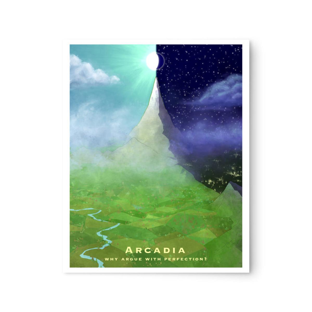 Arcadia Travel Poster