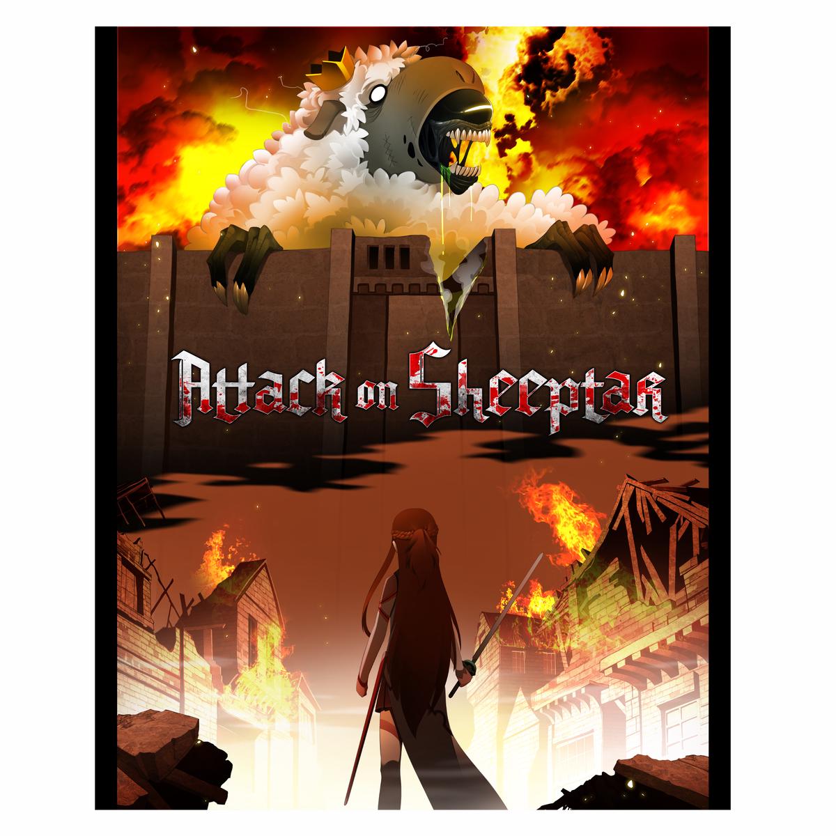 Attack on Sheeptar - Poster Print