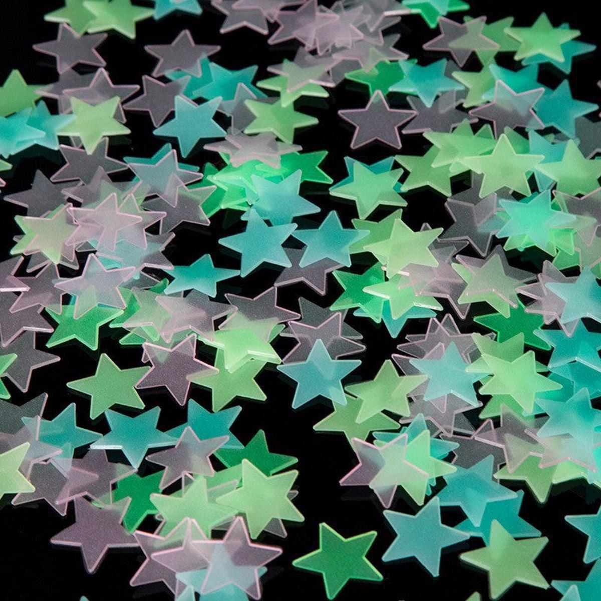 3D Glow-in-Dark Star Stickers  3cm Baby Room Decor