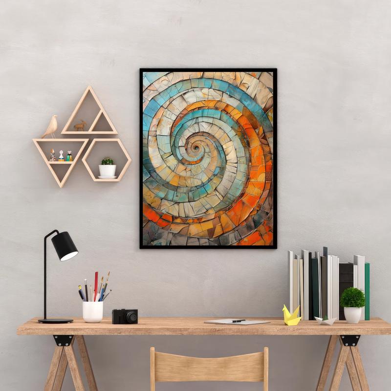 Wood Spiral Abstract Art Poster (AB202402-009GLUP)