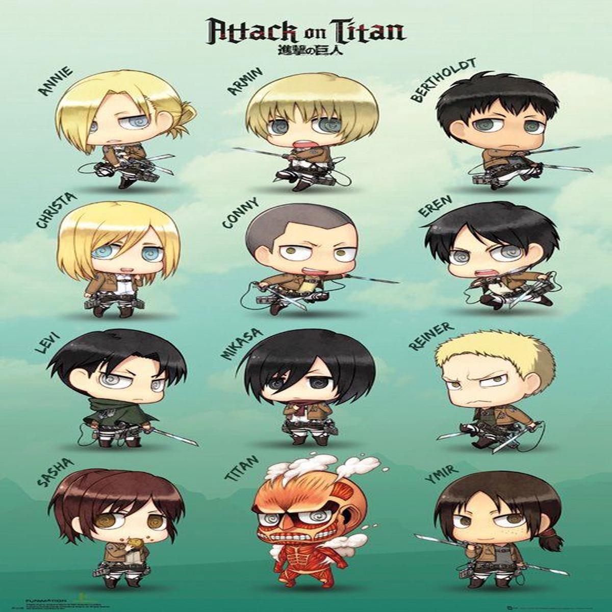 Attack On Titan Poster Pack Chibi Characters 61 X 91 Cm GB eye