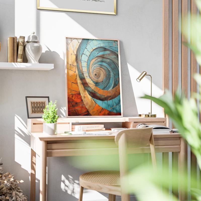 Wood Spiral Abstract Art Poster (AB202312-005PFUP))