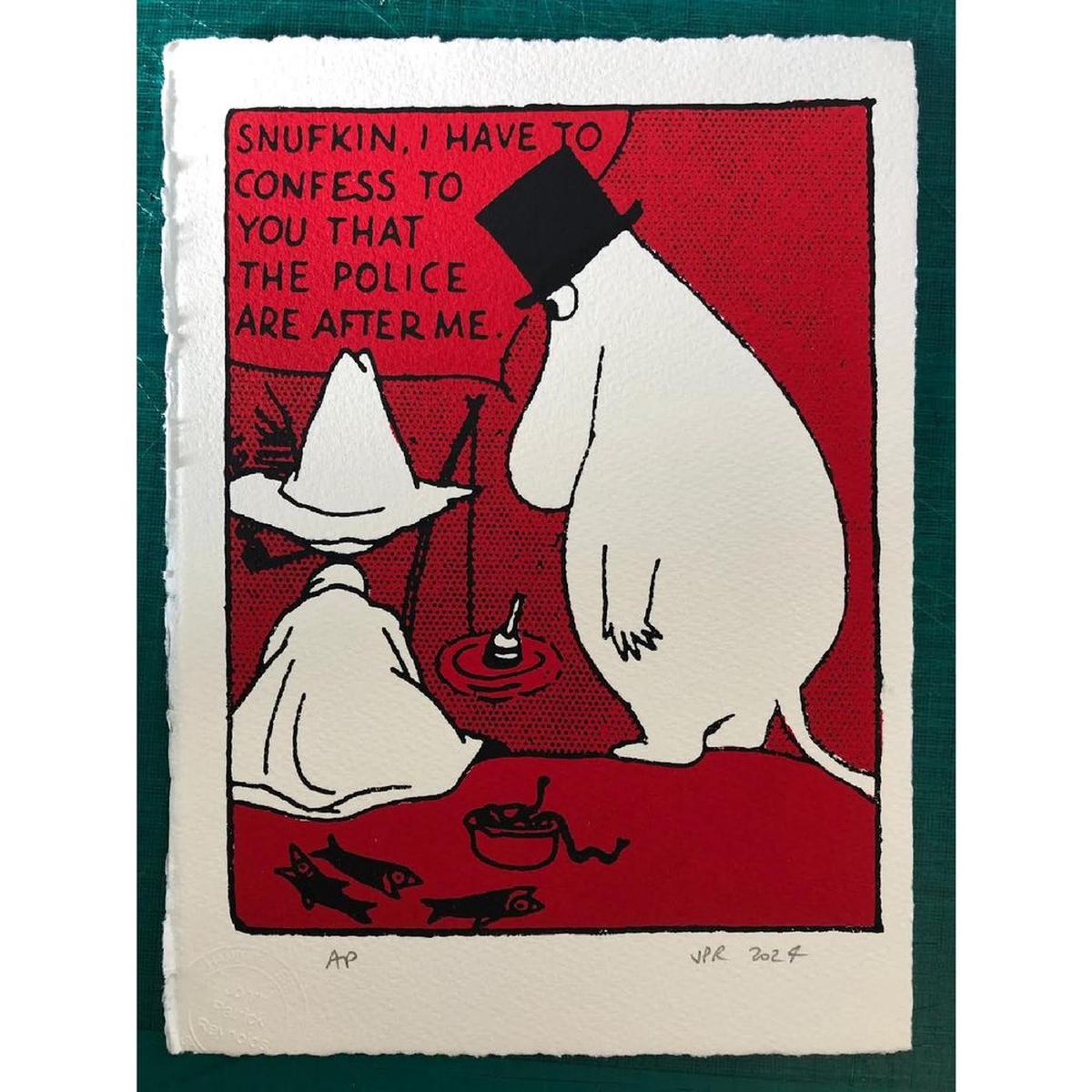 Art Print Police After Me  Red