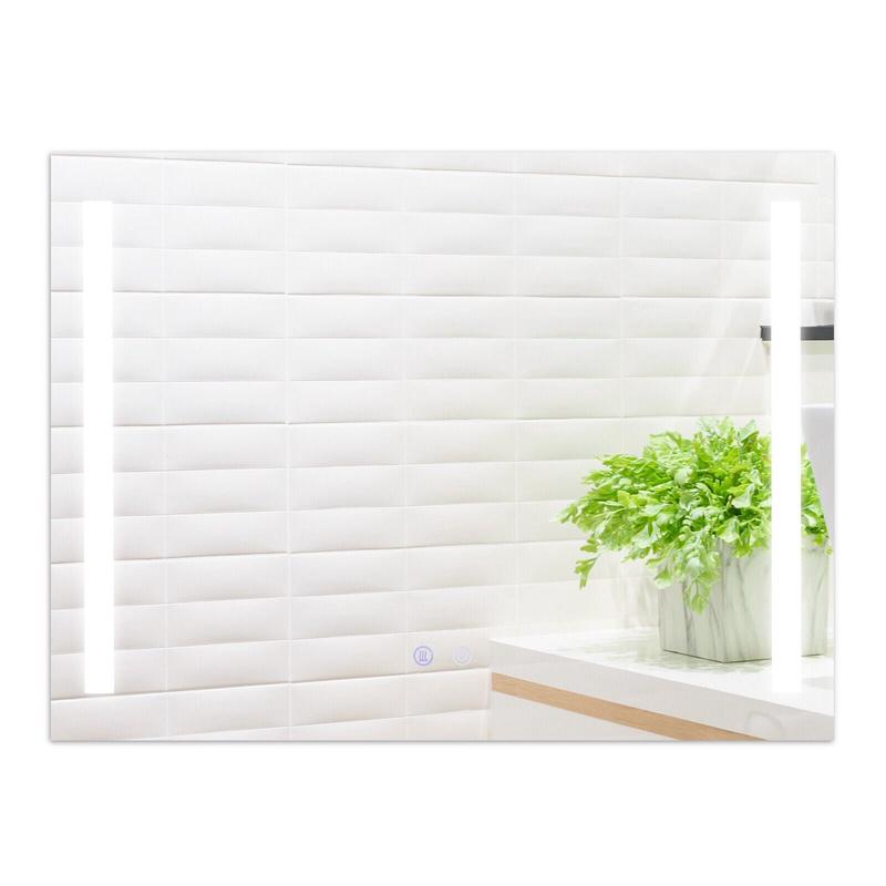 32 x 24 Inch Wall Mirror, 3-Color Lights, Anti-Fog, Transparent - Transparent