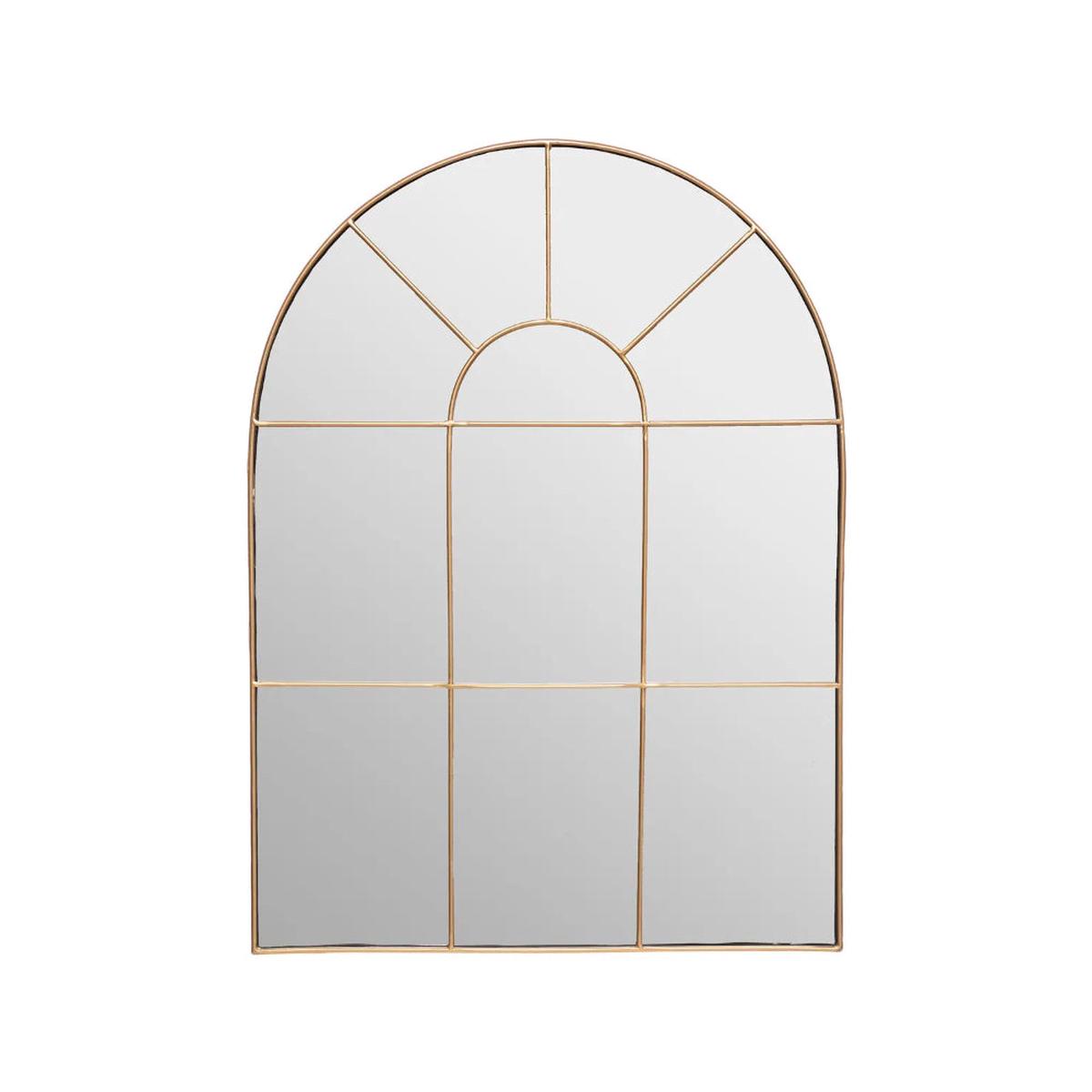 Atmosphera Monica Arched Wall Mirror | Gold Metal, 54 x 74cm