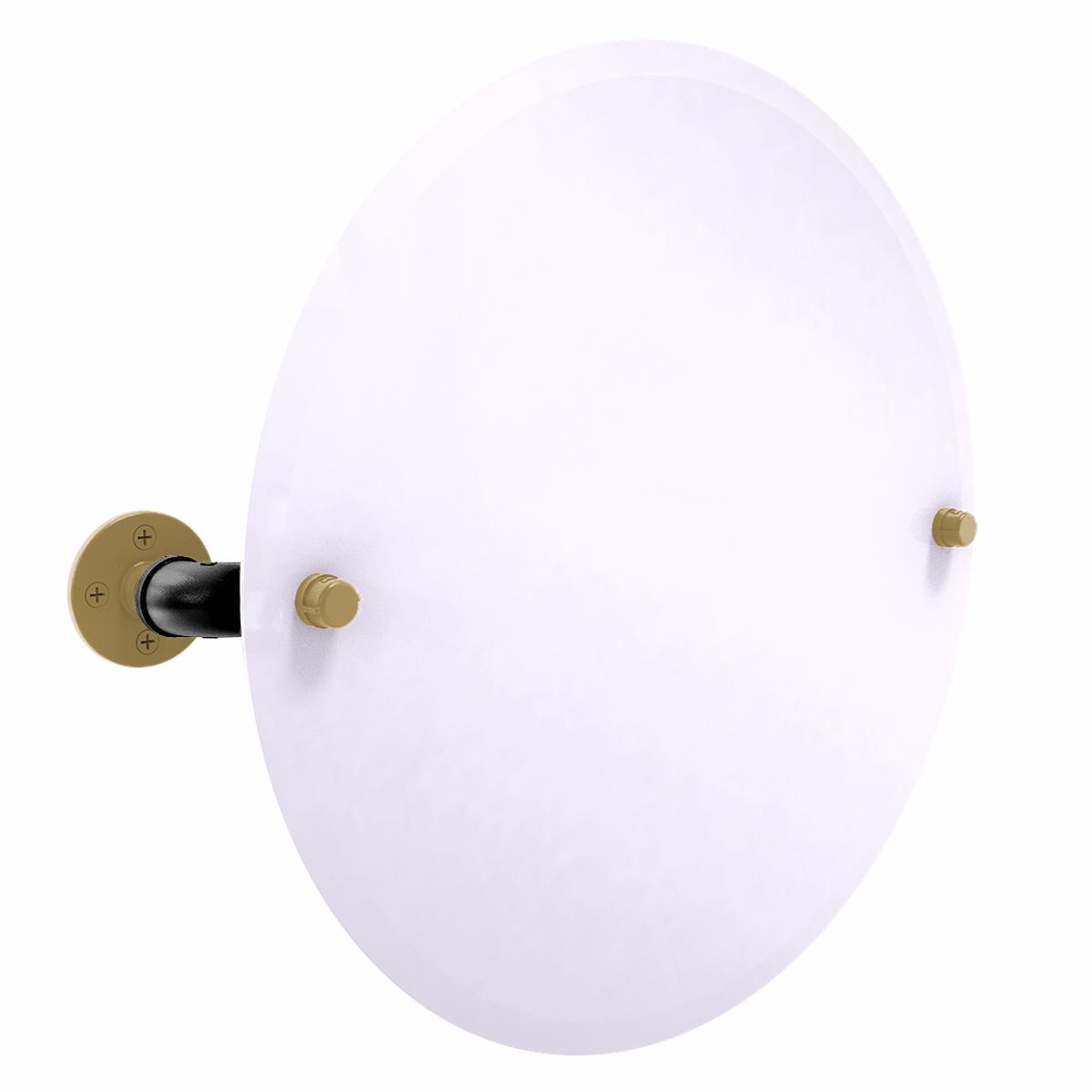 Slapshot Collection Frameless Oval Wall Mounted Tilt Mirror Vegas Edition