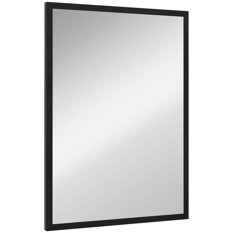 20" x 28" Bathroom Mirror, Rectangular Wall Mirror, Black - Black