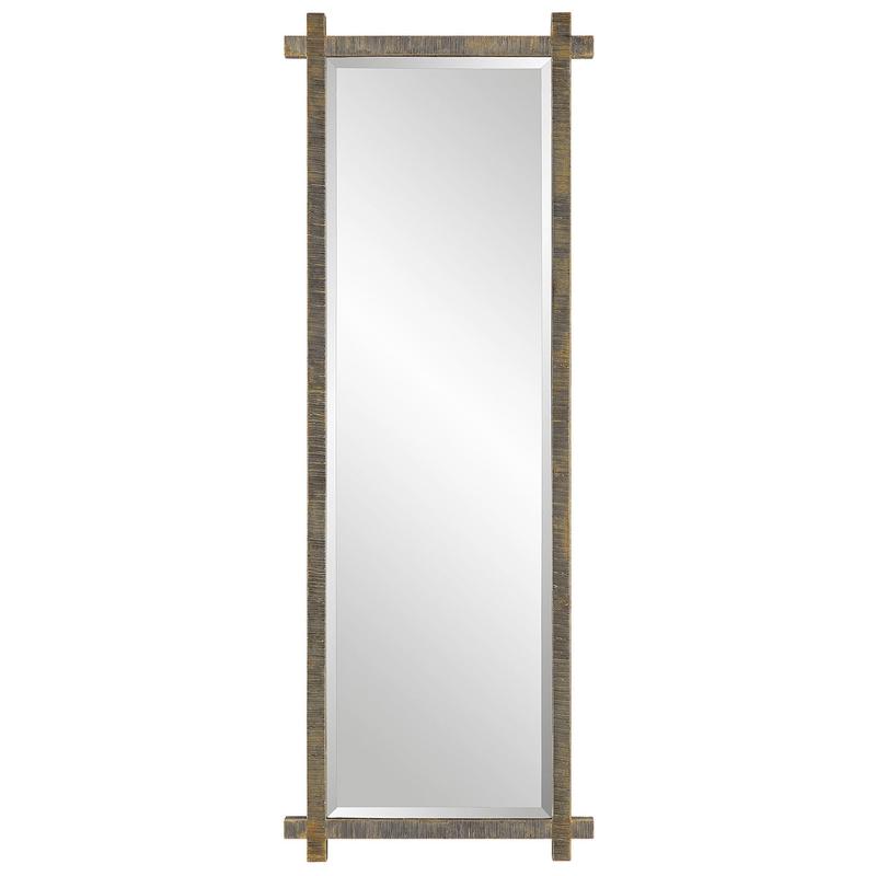 Abanu Ribbed Gold Dressing Mirror | Uttermost