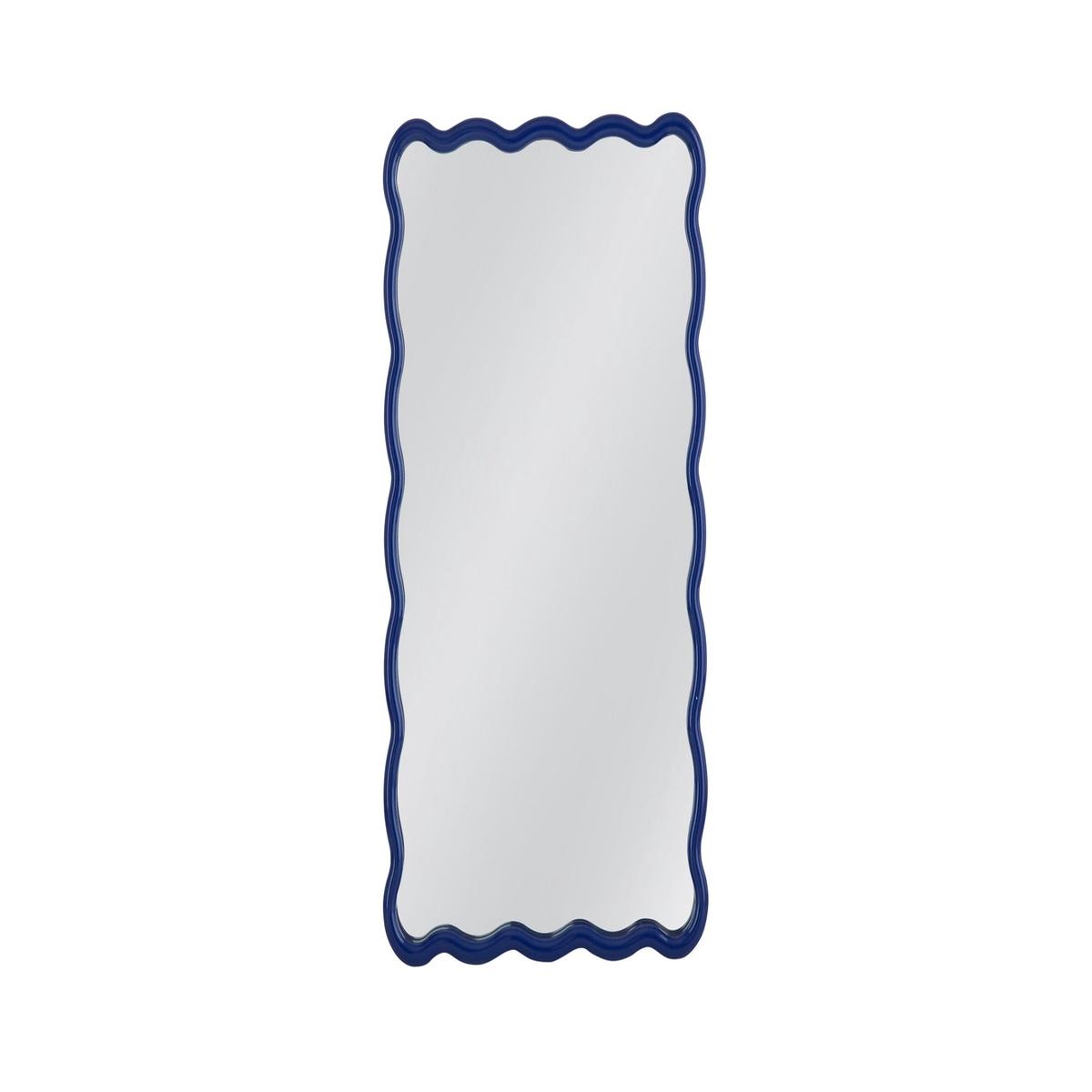 Camellia - Rectangle Wall Mirror - Blue