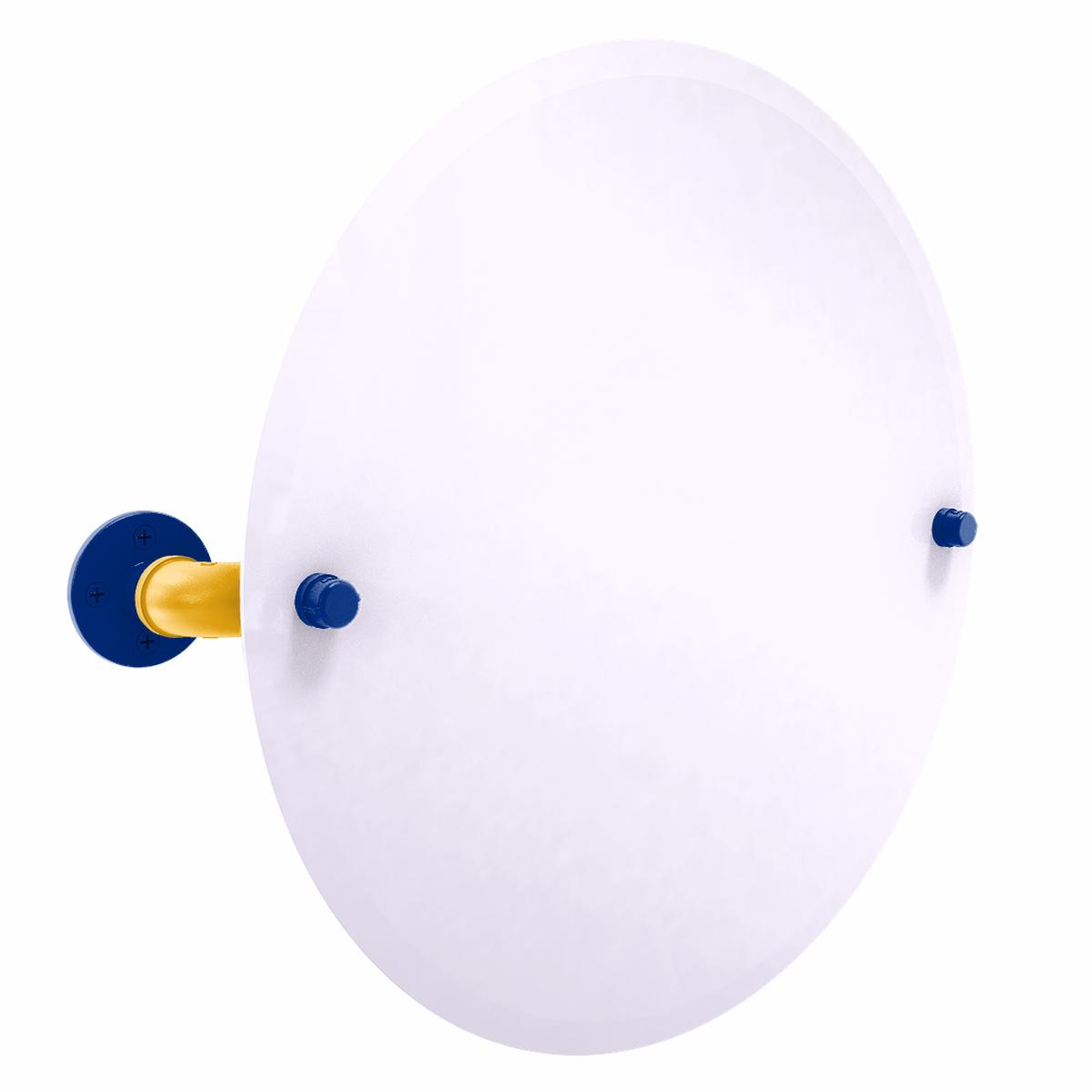 Slapshot Collection Frameless Round Wall Mounted Tilt Mirror St. Louis Edition