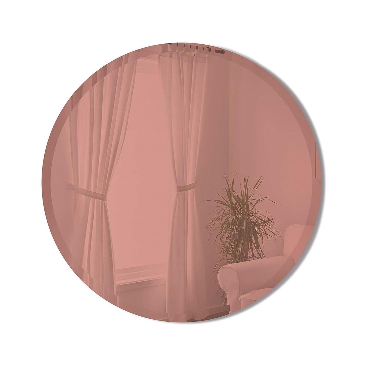 Umbra Hub beveled round wall mirror 60, copper