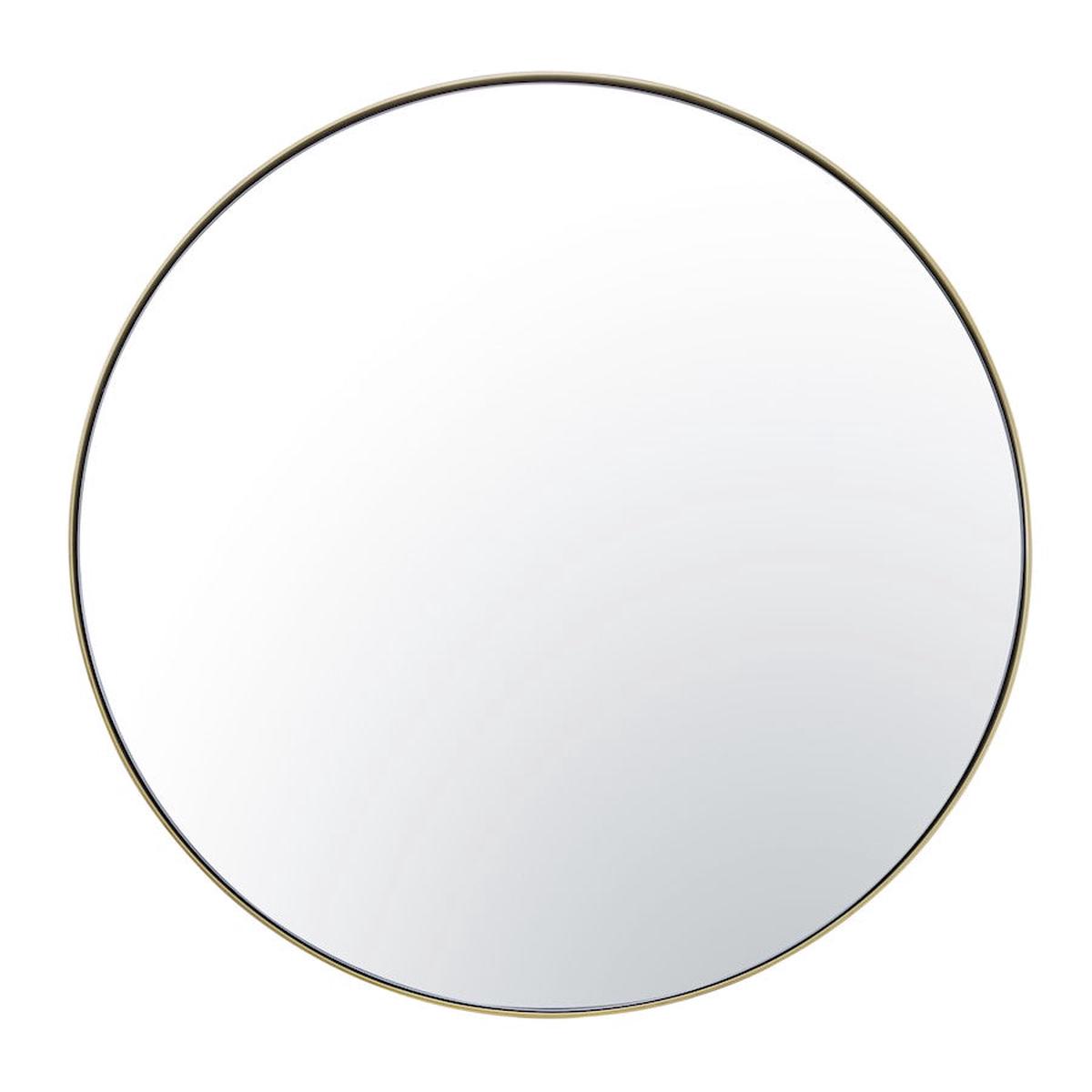 Varaluz Tablet 30" Round Wall Mirror, Gold