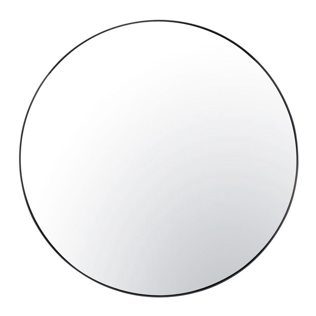 Varaluz Tablet 50" Round Wall Mirror, Black