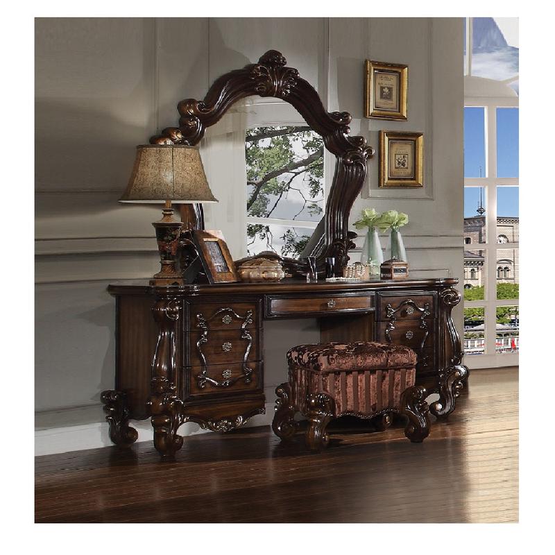 Versailles Mirror 21104 Cherry Oak Finish | Acme