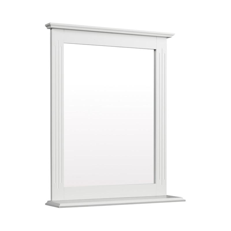 Wall Mounted Vanity Mirror With Shelf, White