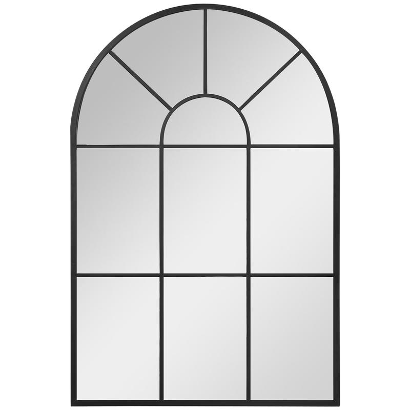 Window Mirror, Metal Frame, Black