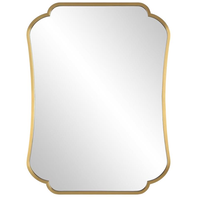 Athena Brushed Brass Mirror | Uttermost