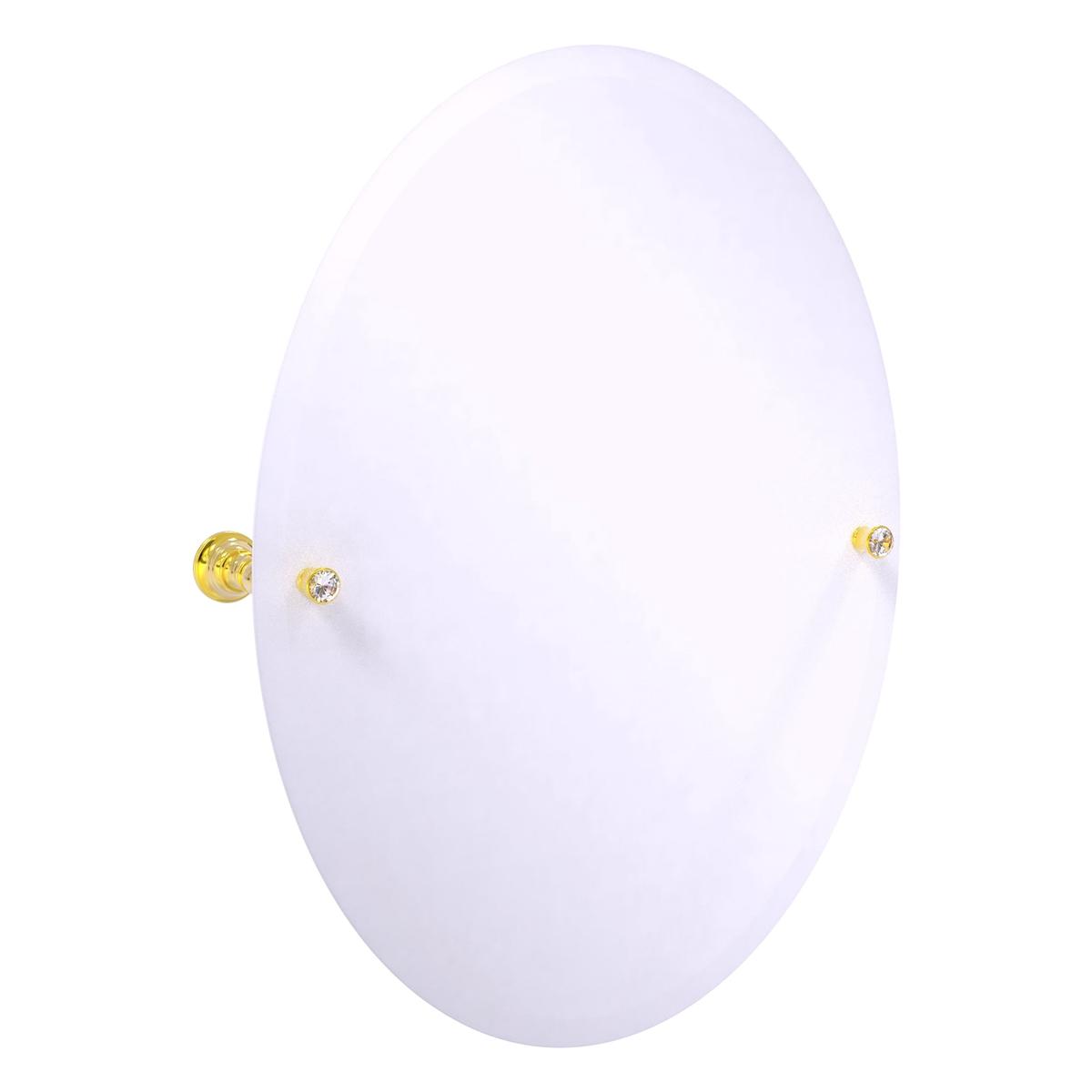 Carolina Crystal Collection Frameless Oval Tilt Mirror with Beveled Edge