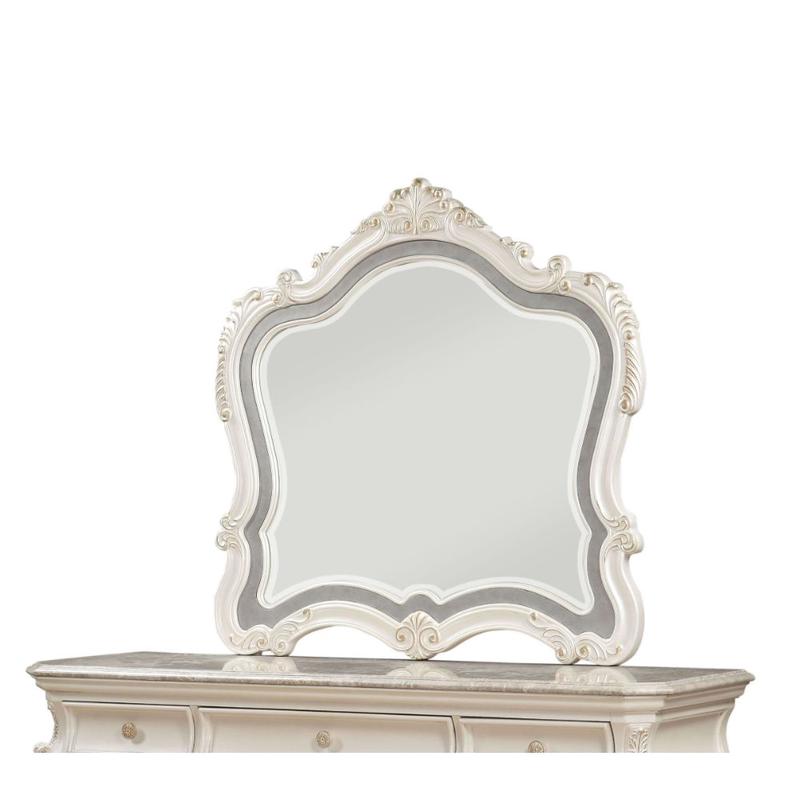 Chantelle Mirror 23544 Pearl White Finish | Acme
