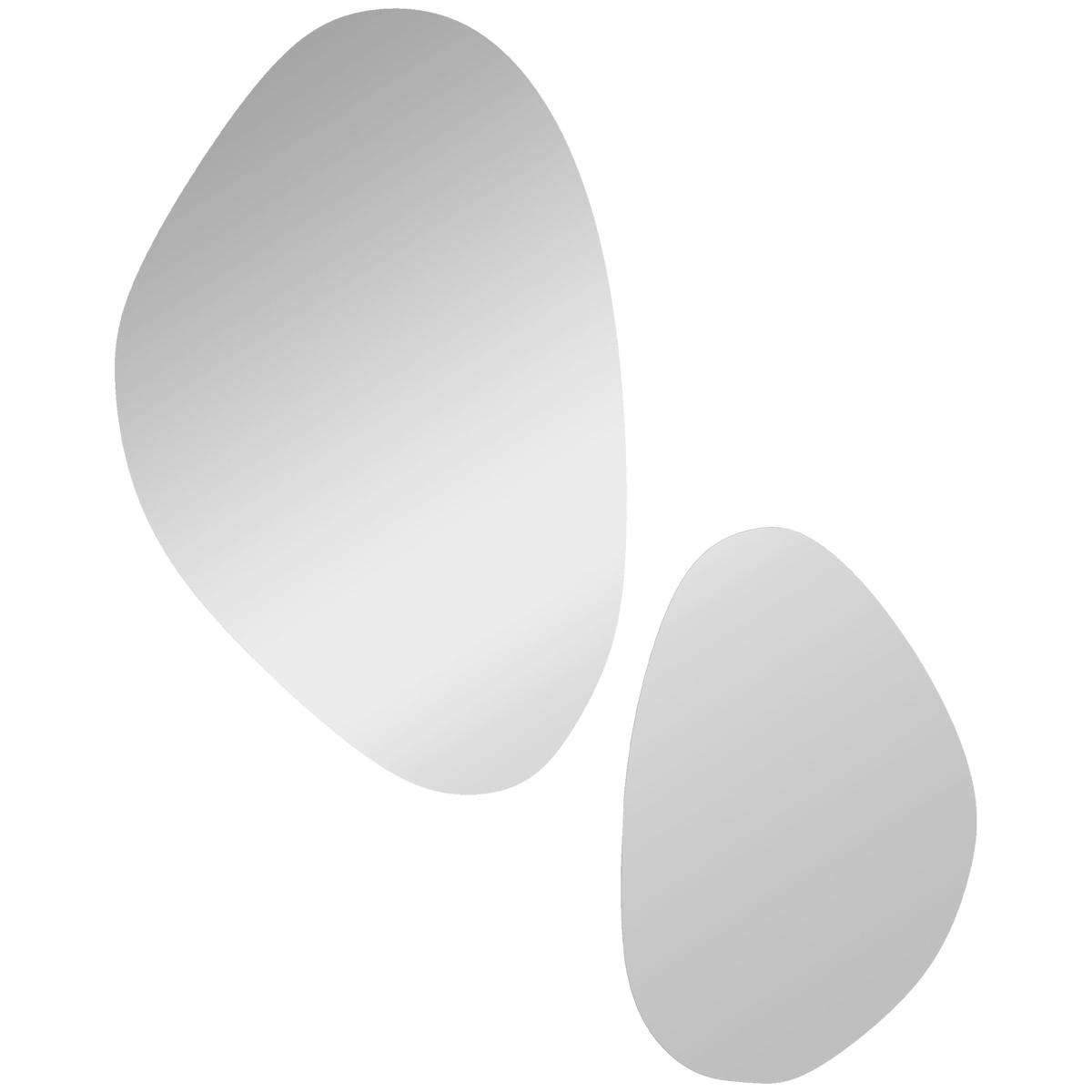 Set of 2 Decorative Pebble Wall Mirrors Ideal for Hallways or Bedrooms Gold Tone