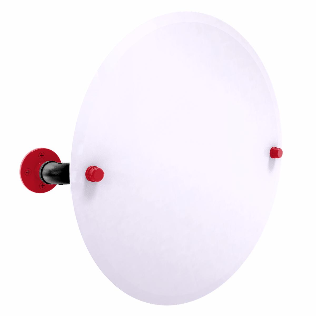 Slapshot Collection Frameless Oval Wall Mounted Tilt Mirror Carolina Edition
