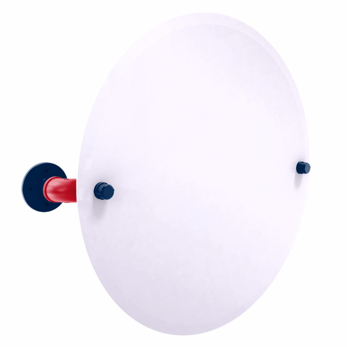 Slapshot Collection Frameless Oval Wall Mounted Tilt Mirror Columbus Edition