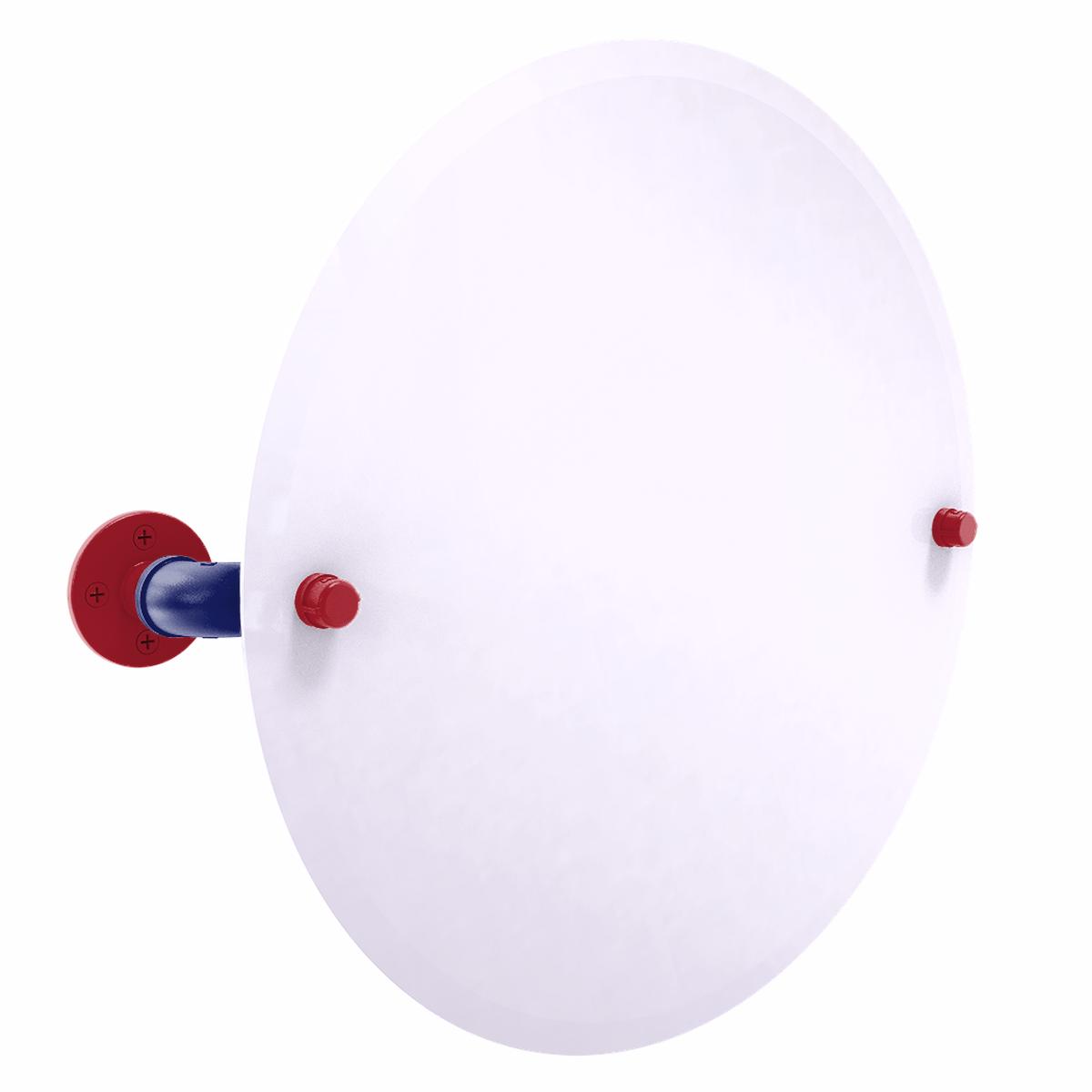 Slapshot Collection Frameless Round Wall Mounted Tilt Mirror Montreal Edition