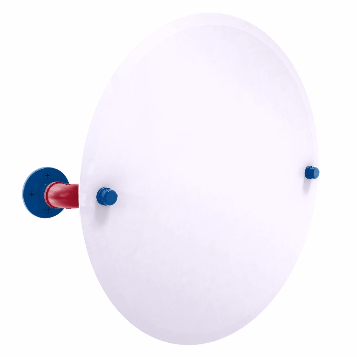 Slapshot Collection Frameless Round Wall Mounted Tilt Mirror Winnipeg Edition