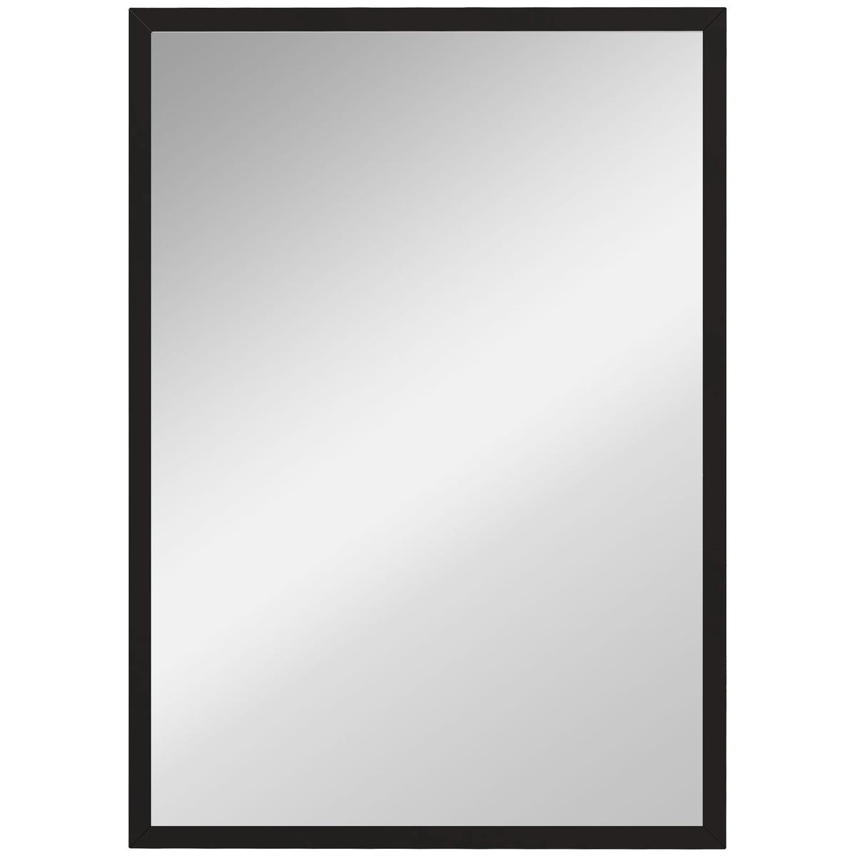 Wall Mounted Bathroom Mirror 70 x 50 cm With Stylish Frame For Hallway Or Bedroom Black