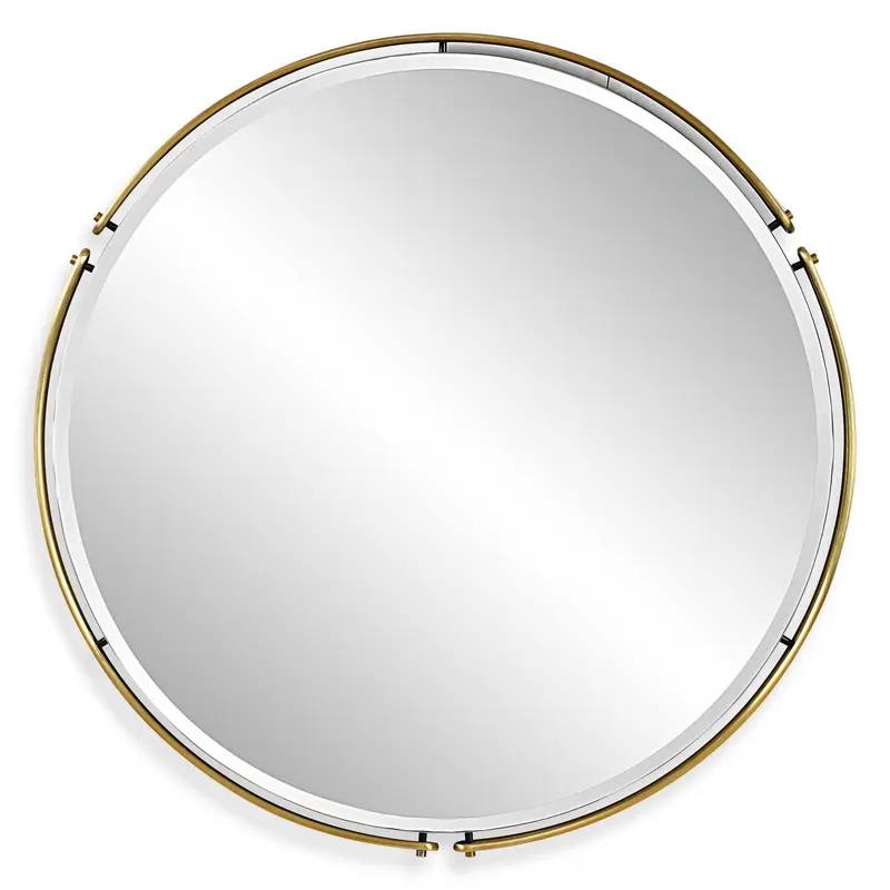 Wesley - Round Mirror - Gold