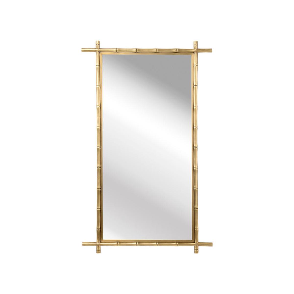 Bamboo Mirror - Brass