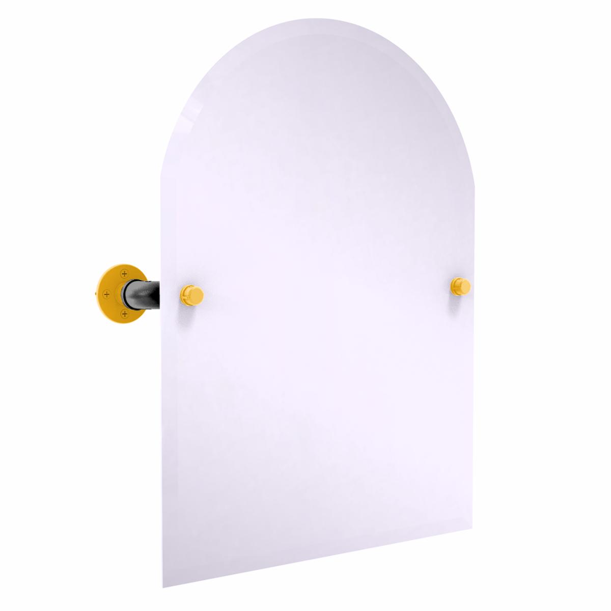 Slapshot Collection Frameless Arched Top Wall Mounted Tilt Mirror Pittsburgh Edition