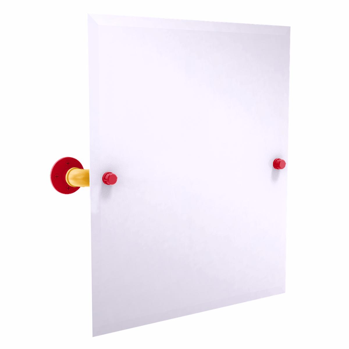 Slapshot Collection Frameless Rectangular Wall Mounted Tilt Mirror Calgary Edition