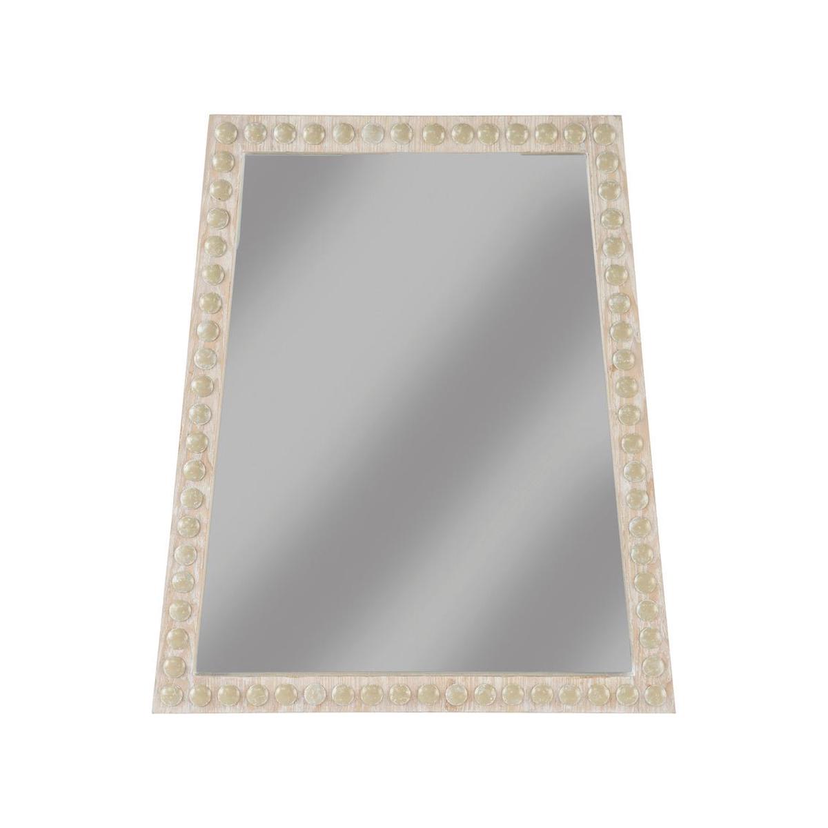 Trapezoid Mirror - Whitewash
