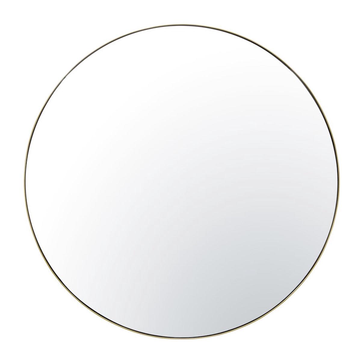 Varaluz Tablet 50" Round Wall Mirror, Gold