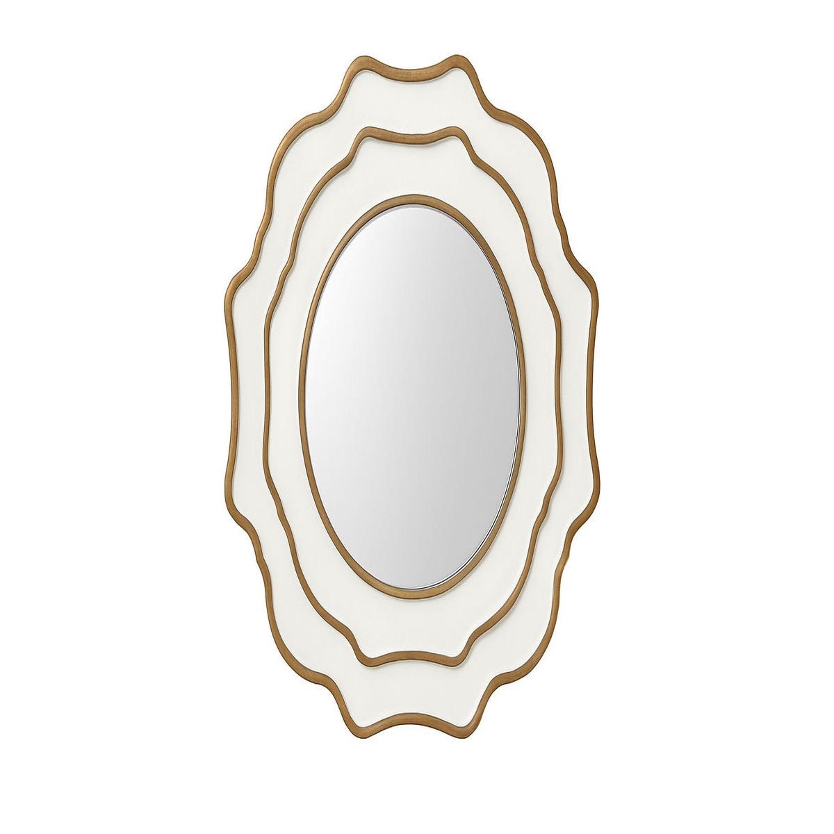 Wall Mirror - Beige / Gold