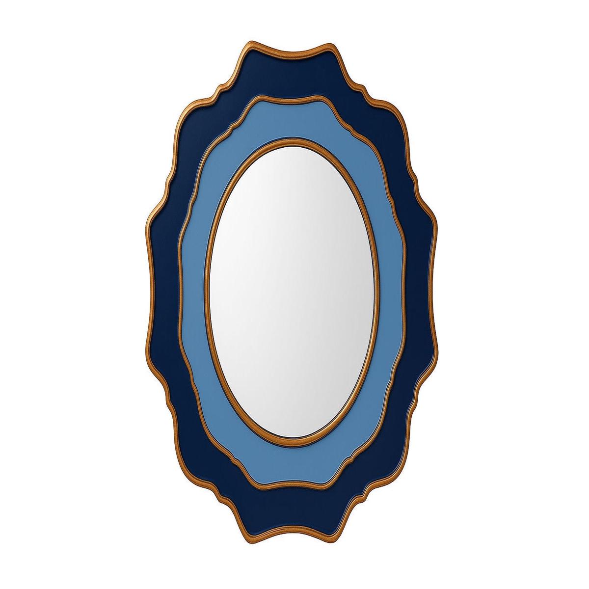 Wall Mirror - Two Tone Blue