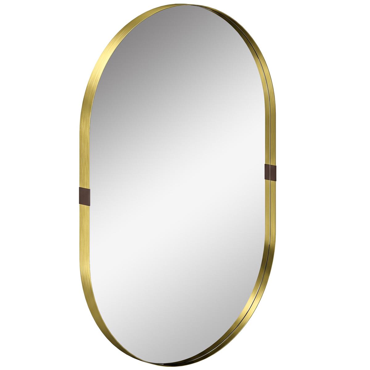 Wall Mirror with Deep Frame for Brightening Hallways or Living Rooms Gold