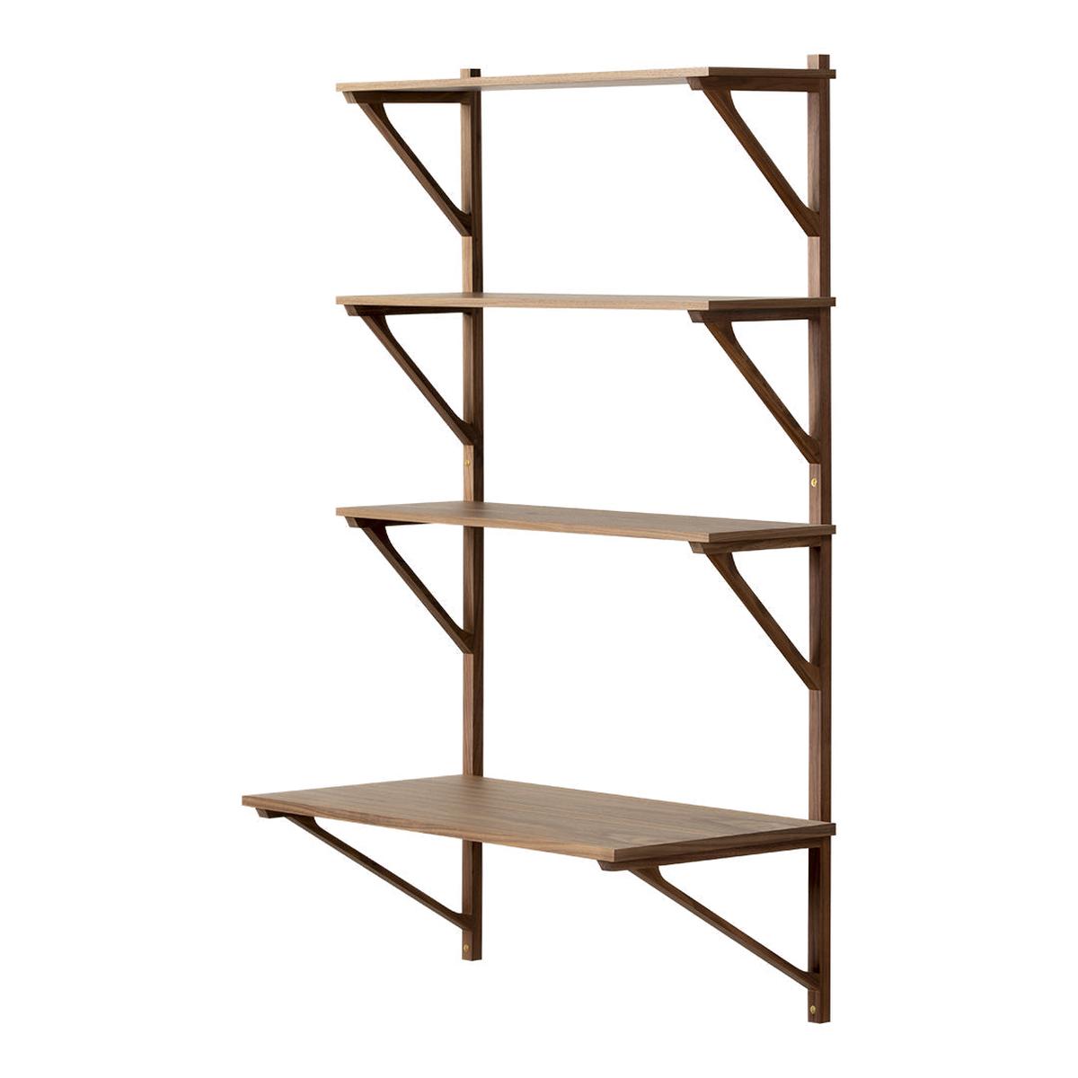BM29 Shelf w/ Desk - 1-Wide - Walnut - Lacquered