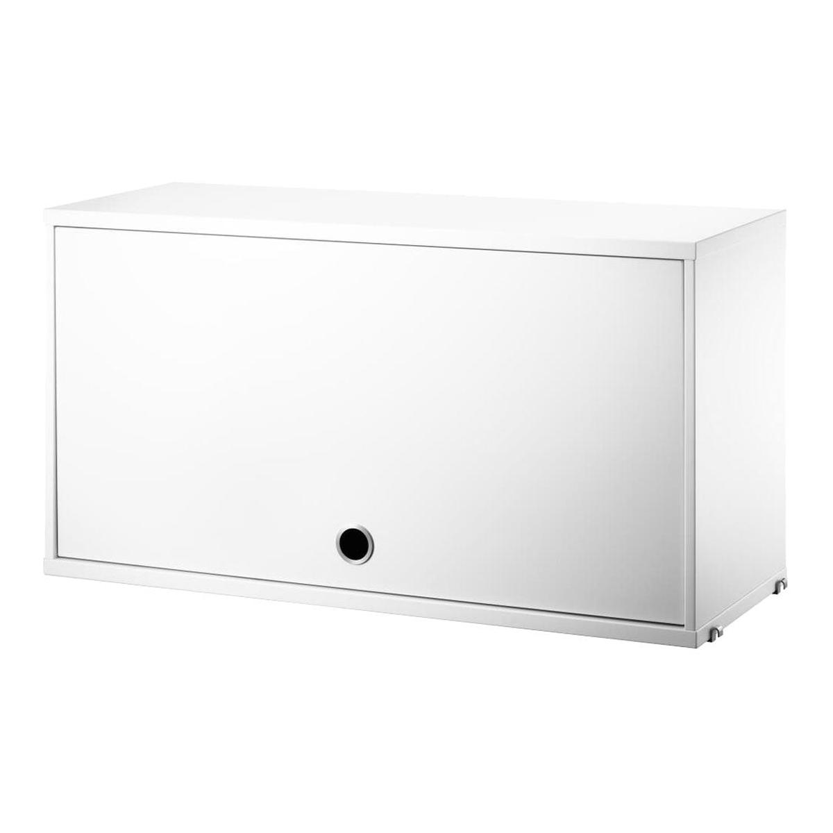 Cabinet with Flip Door - White Lacquered MDF