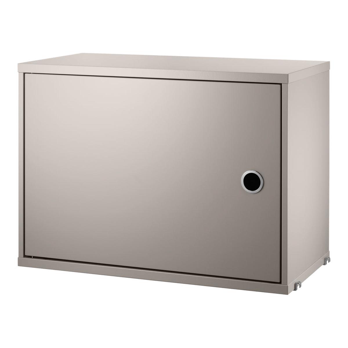 Cabinet with Swing Door - Beige Lacquered MDF