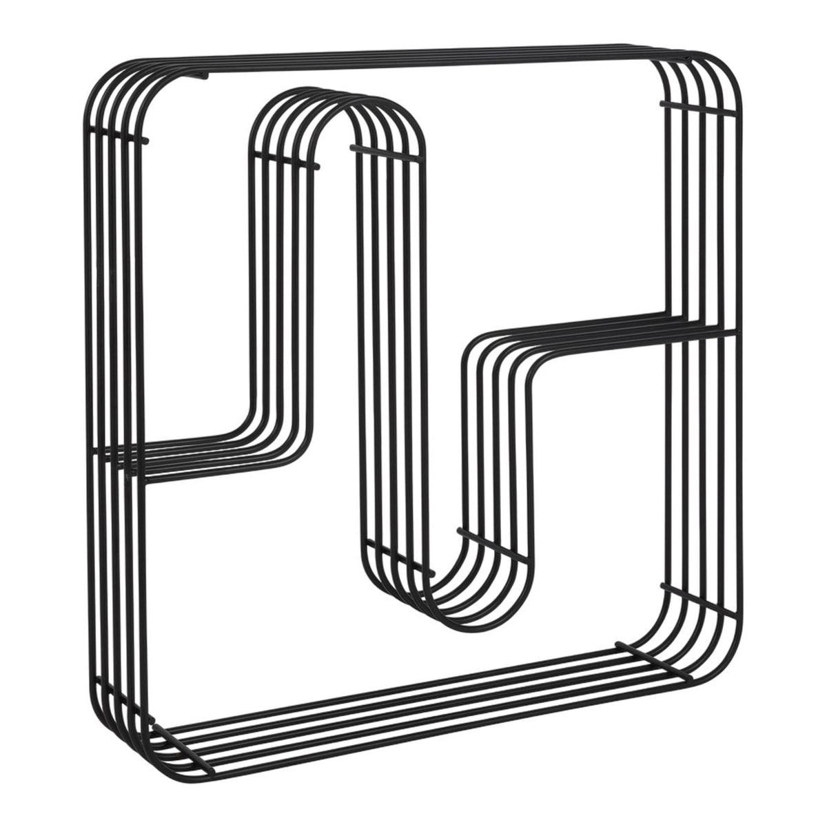 Curva Display Shelf - Black | Square: 17.9" L x 17.9" W x 3.5" D