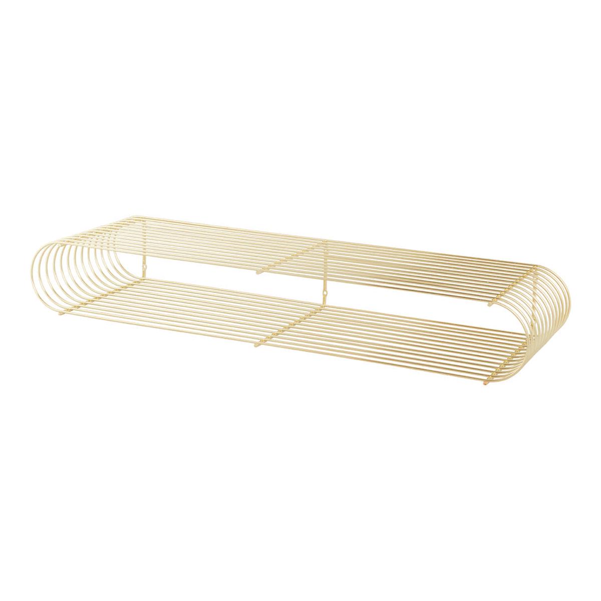 Curva Wall Shelf - Gold | Large: 31.7" L x 10" W x 4.7" H