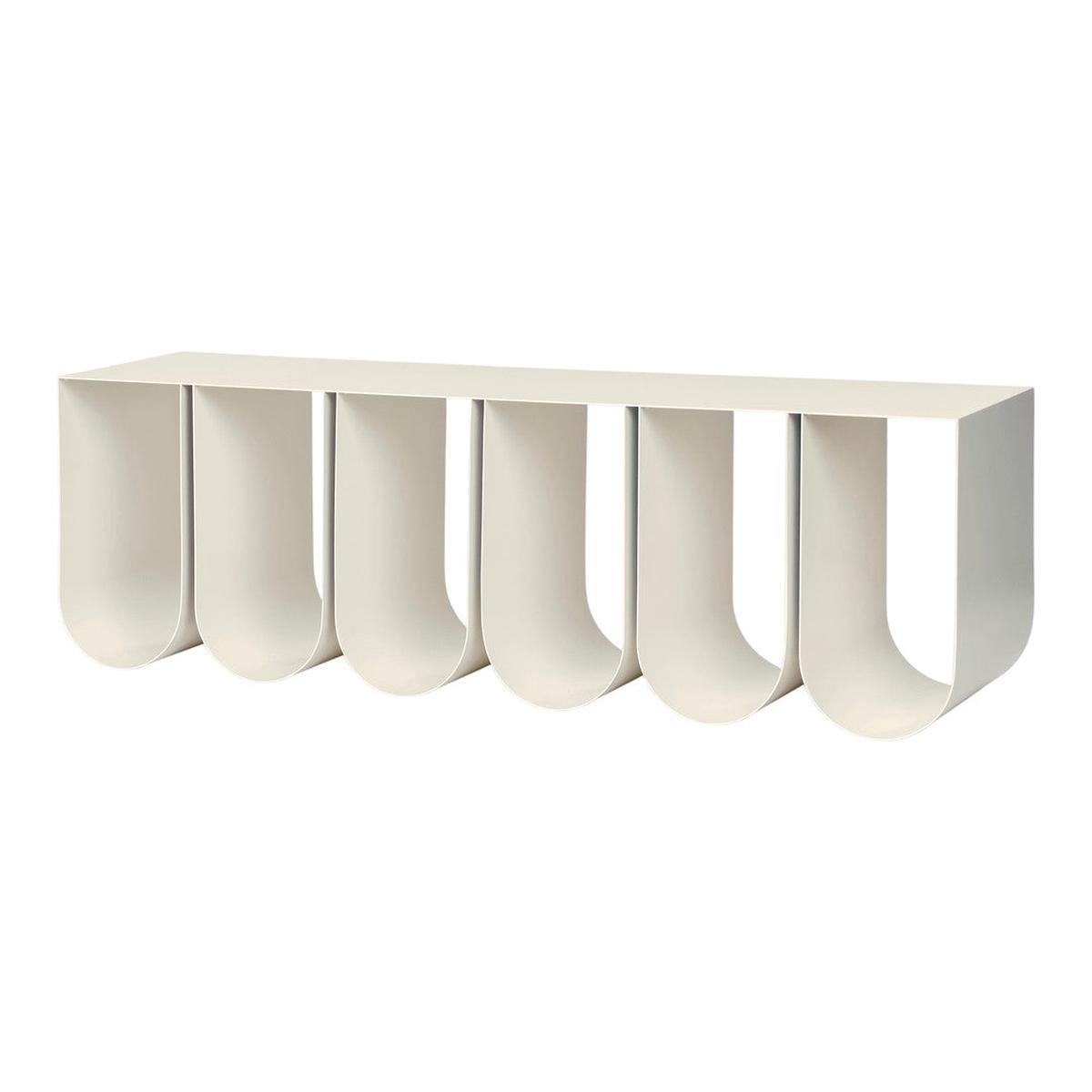 Curved Wall Shelf - Beige Powder-Coated Steel