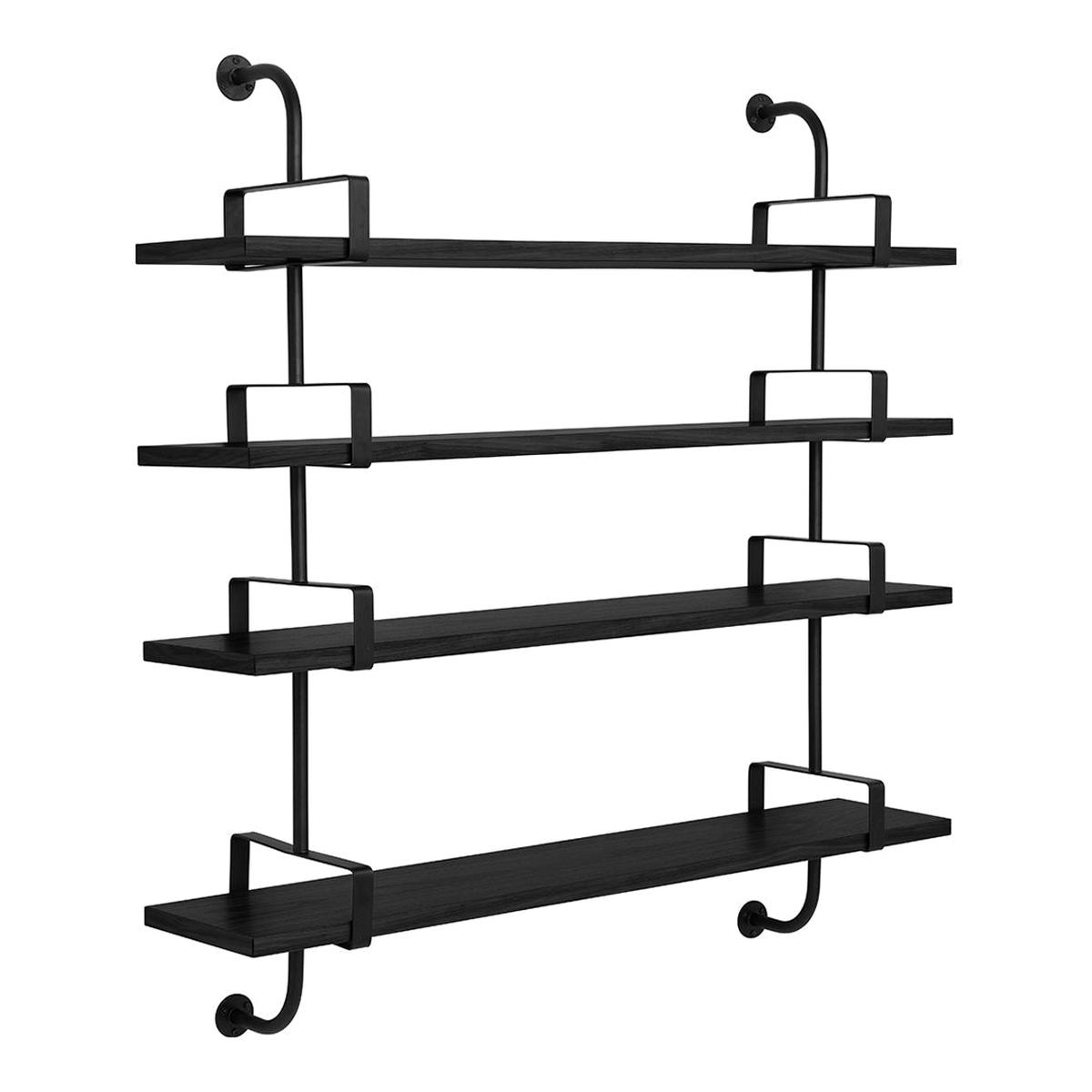 Demon Shelf - Black Stained Ash | 4 Shelves / 2 Brackets | 61.02" L (155cm)