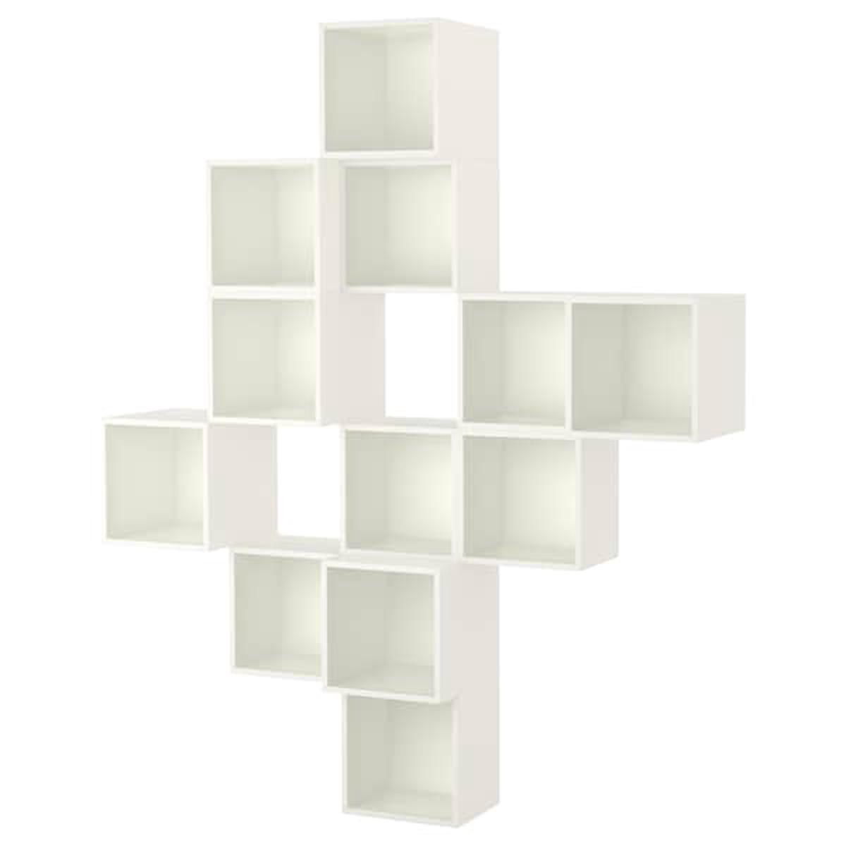 EKET wall-mounted cabinet combination, white, 175x35x210 cm