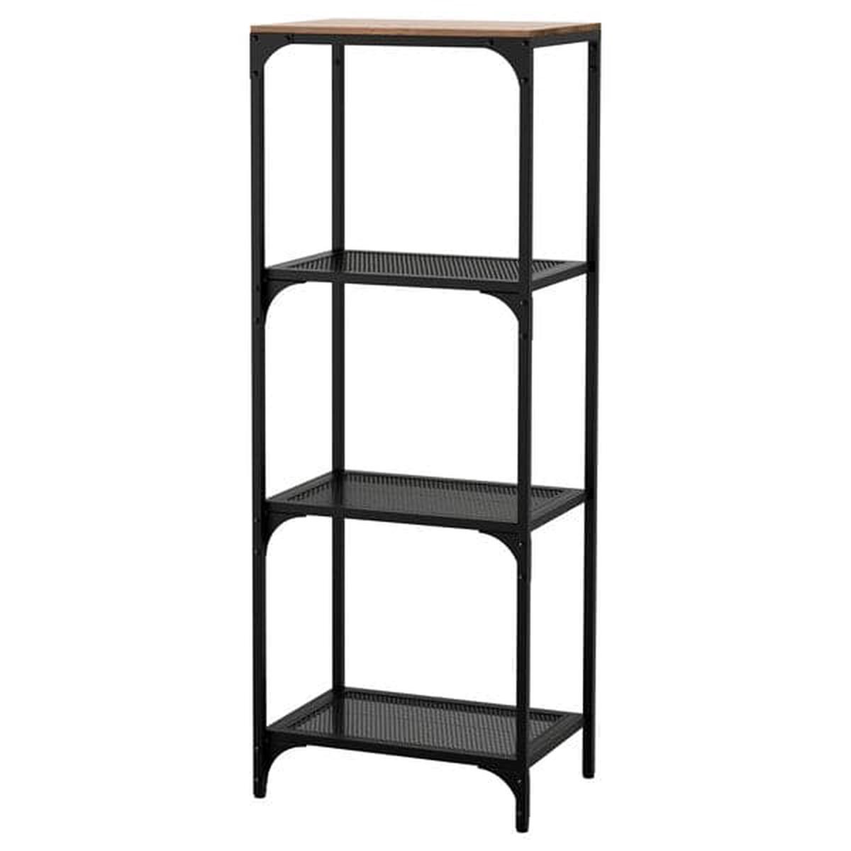FJLLBO shelving unit, black, 51x136 cm