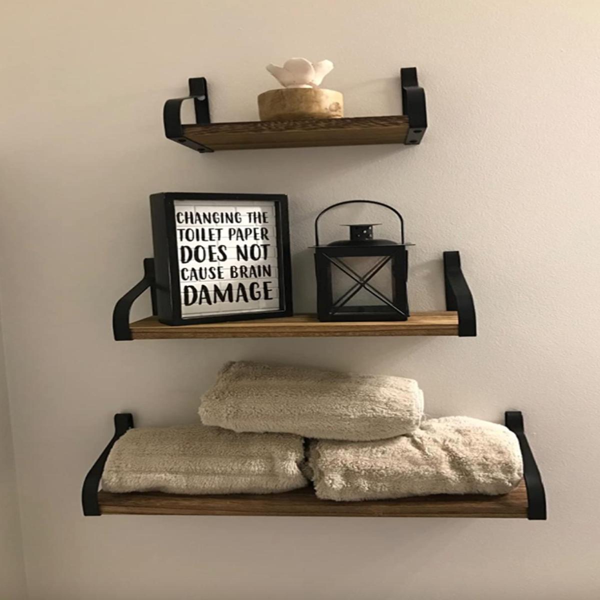 Floating Shelves Wall Mounted Set of 3