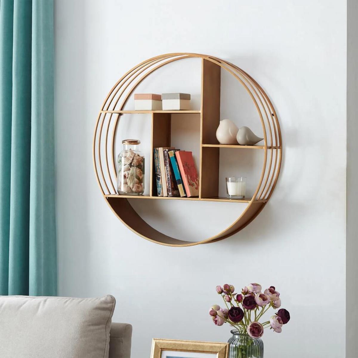 Gold Brooklyn Metal Wall Shelf